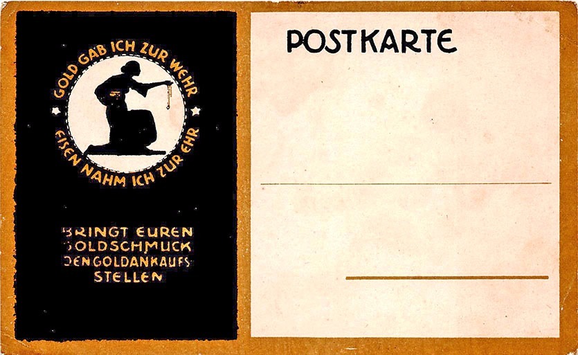 Gold Buyer Bring your Gold Jewelry Dengoldankaufs Points Postcard