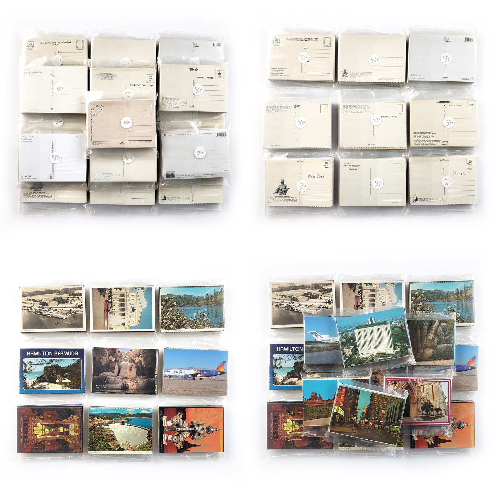 50 Vintage 4×6 Postcards Lot – Unused Unposted Mixed Assorted Old Travel Views