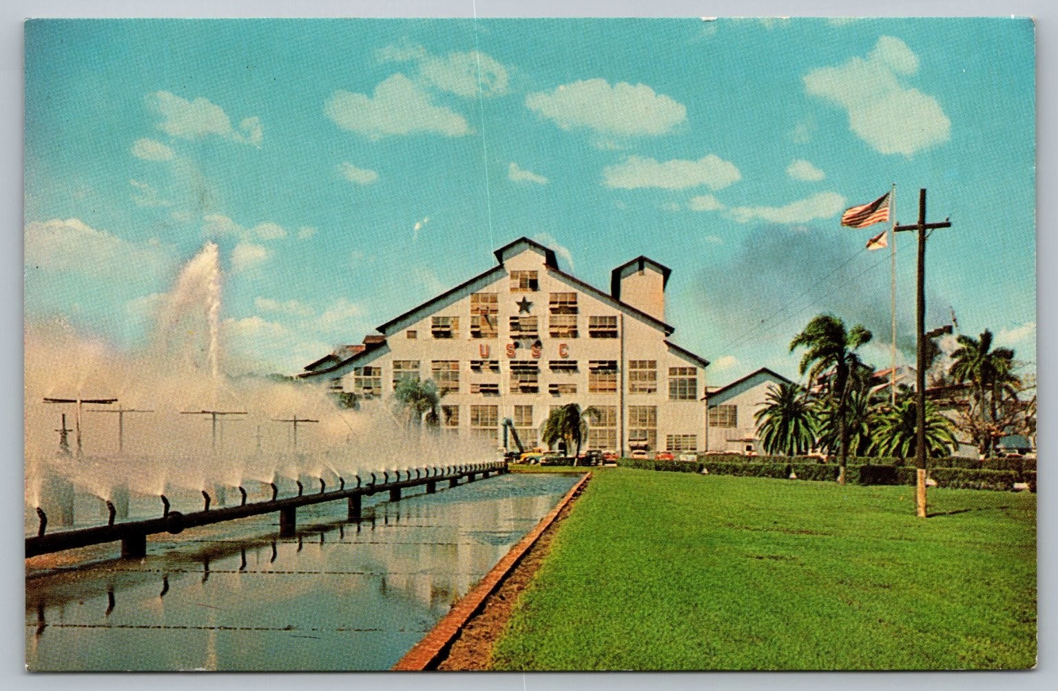 Vintage 1962 Florida United States Sugar Corp Cooling Pond Postcard