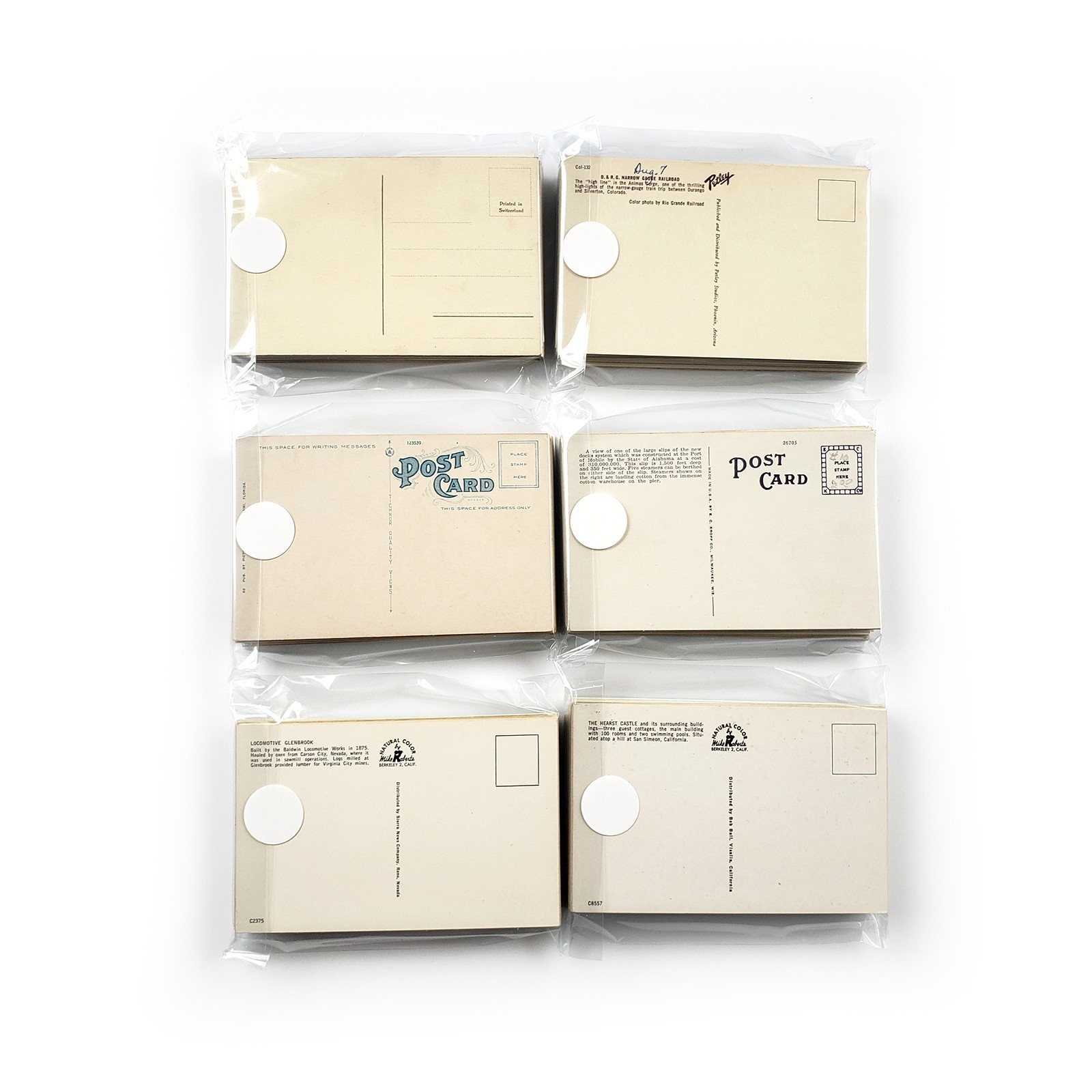 60 Unused Vintage Postcards Lot – Unposted Random Blank Midcentury Travel Views