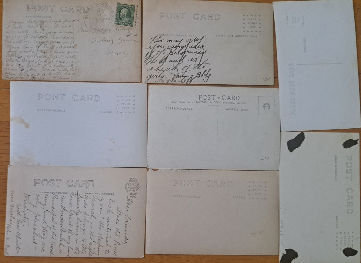 Lot of 12 RPPC REAL PHOTO People Places & Scenes Vintage Postcards