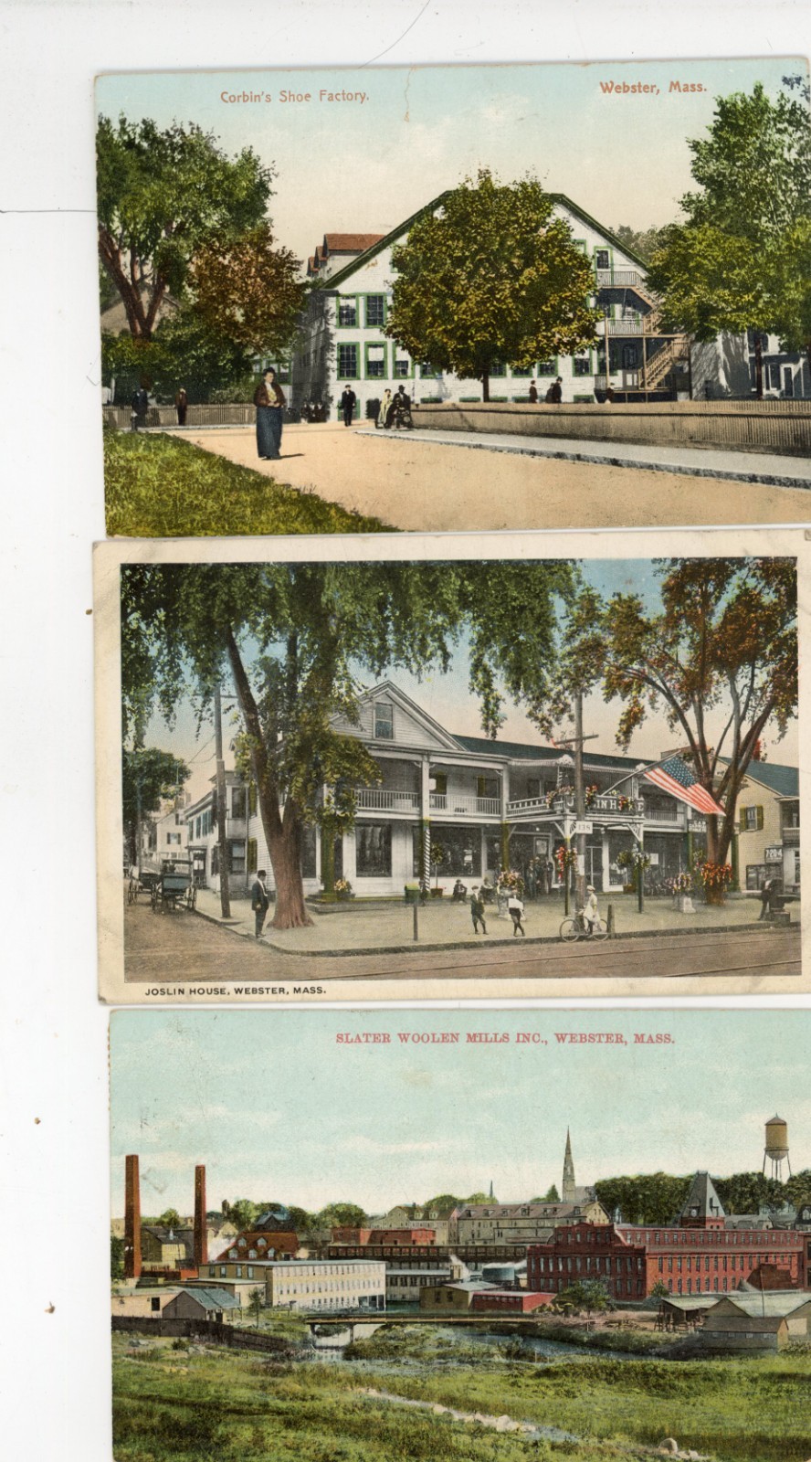 lot of 6 pre-1915 Webster MA postcards