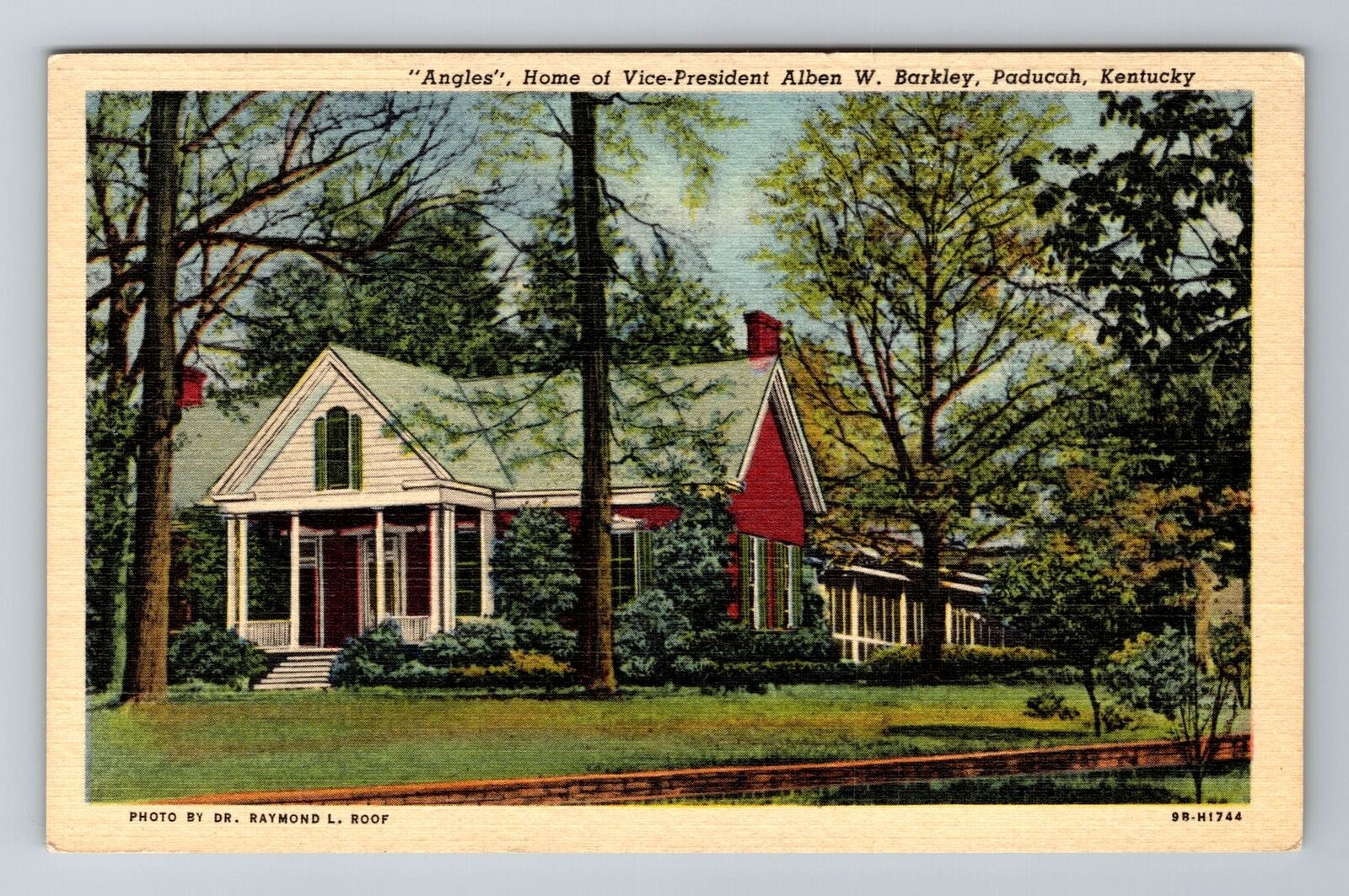 Paducah KY-Kentucky, Home Of Vice President Alben W Barkley, Vintage Postcard