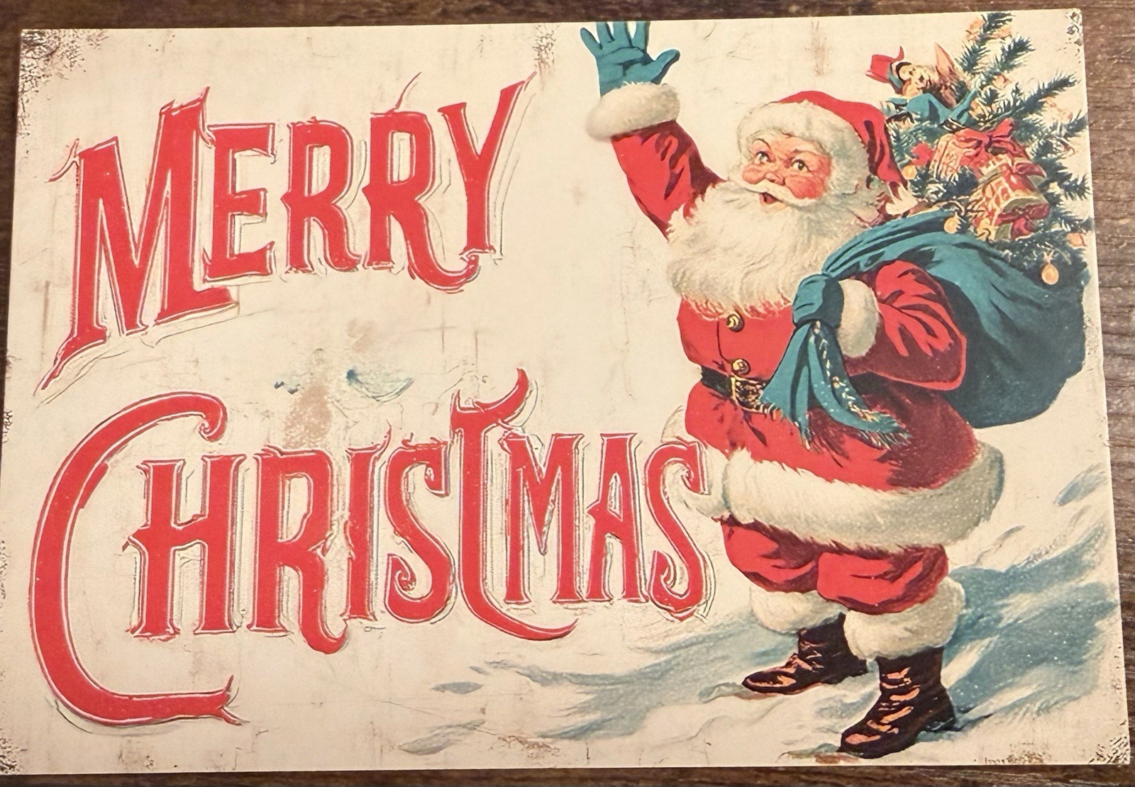 Merry Christmas Santa Claus Retro Look Postcard Pc429 Tonya