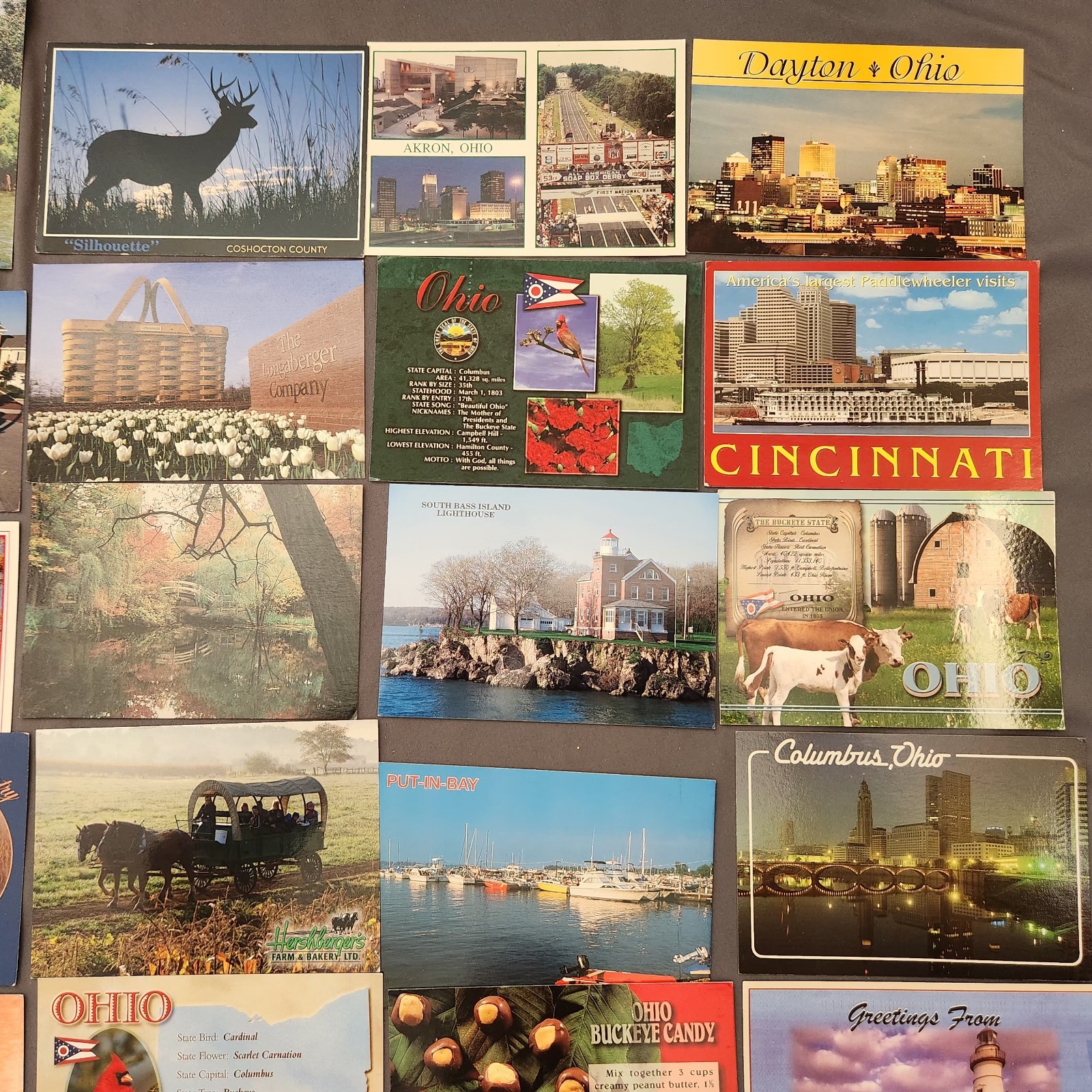Lot of 75 OHIO Postcard Wildlife Nature Cities Landmark 1930’s -2000’s Mix
