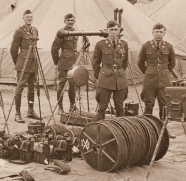 RPPC Postcard U.S. Army Signal Corps Communications Unit Field Telephone Camp