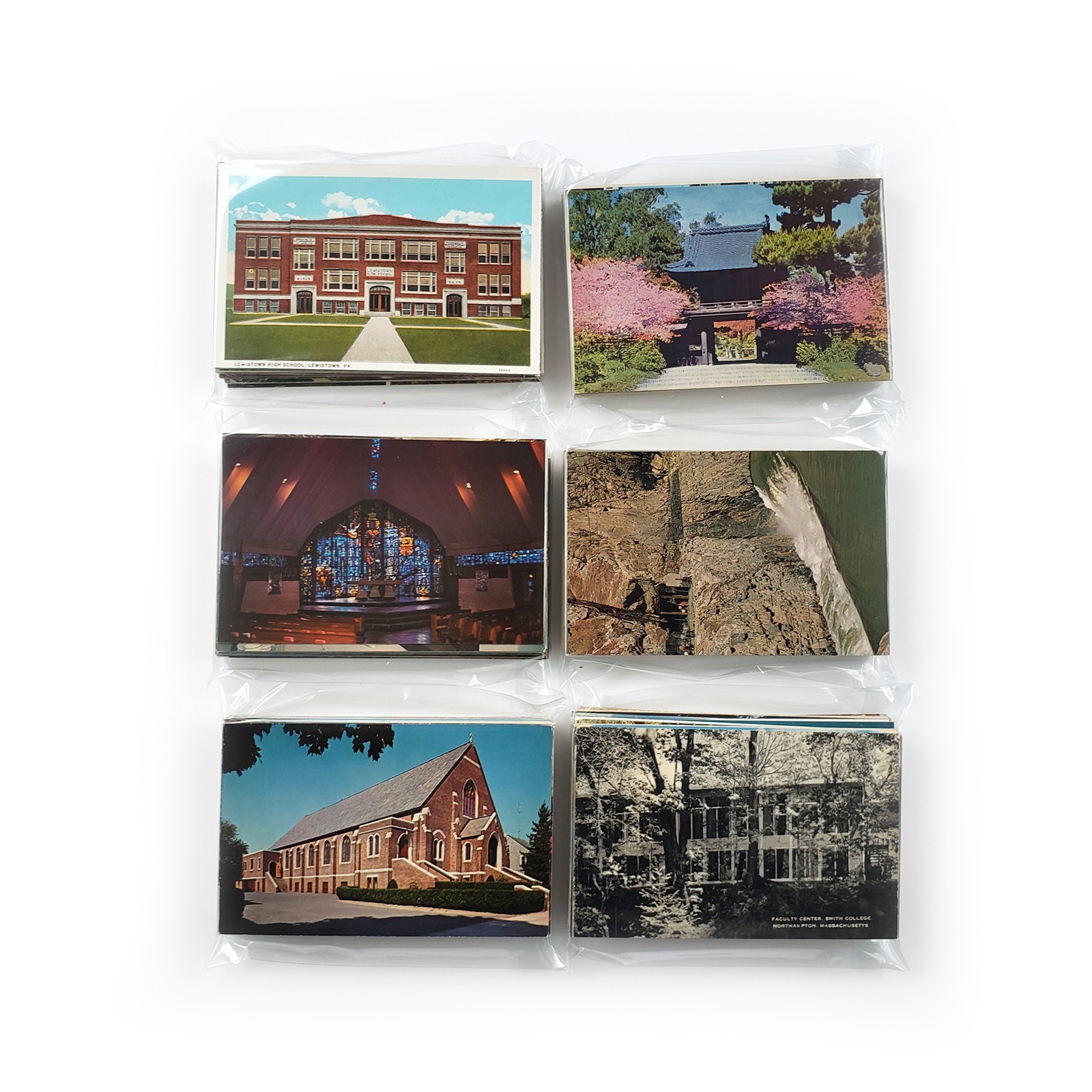60 Unused Vintage Postcards Lot – Unposted Random Blank Midcentury Travel Views