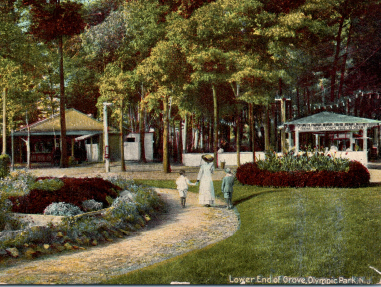 Olympic Park Amusement Irvington NJ Lower Grove Postcard