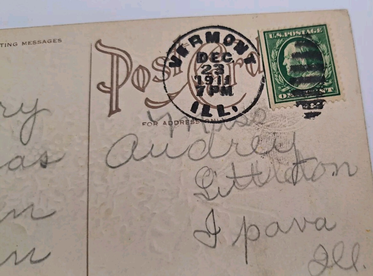 Postcard 1911 Posted Divided Back “A Merry Christmas To You”