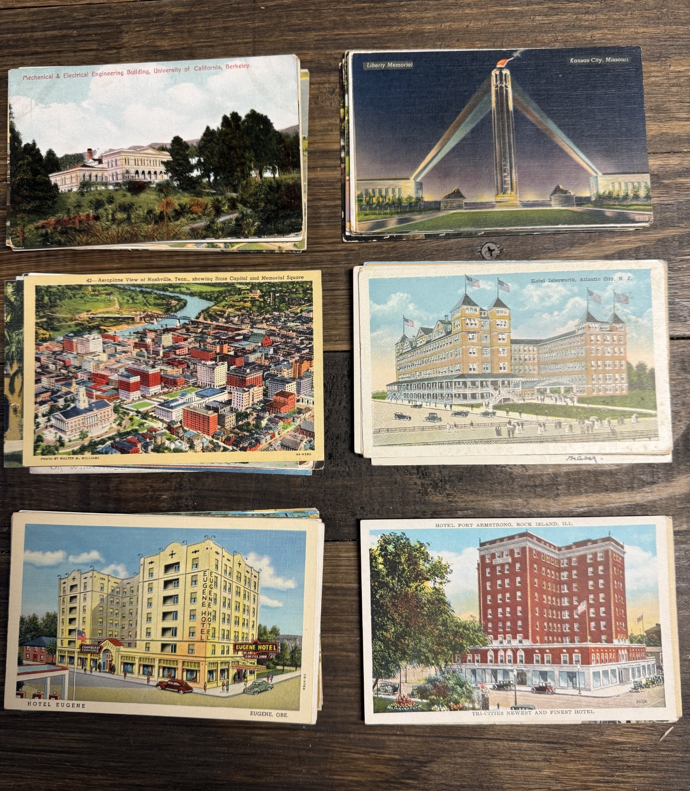 300 Vintage Postcards Lot Pre-1945 Mixed States Countries Topics – No Chrome