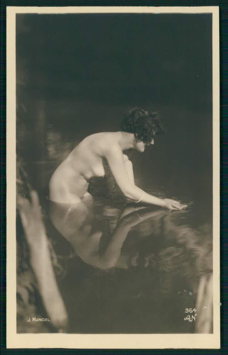 Nudist Bathing beauty nus old c1920s Mandel photo postcard lot set of 5 AN 364