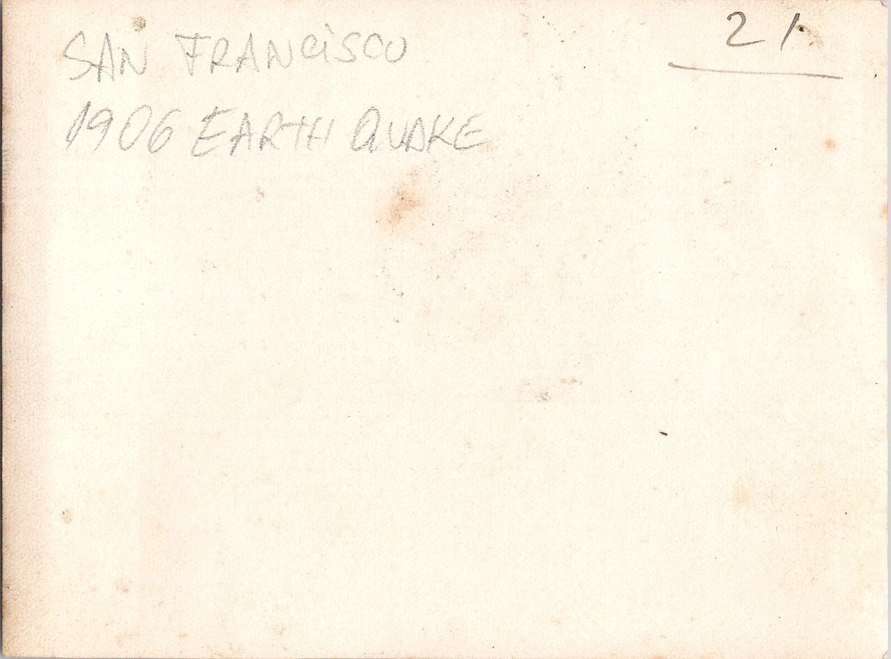 gg Not a postcard San Francisco 1906 Earthquake original real photo