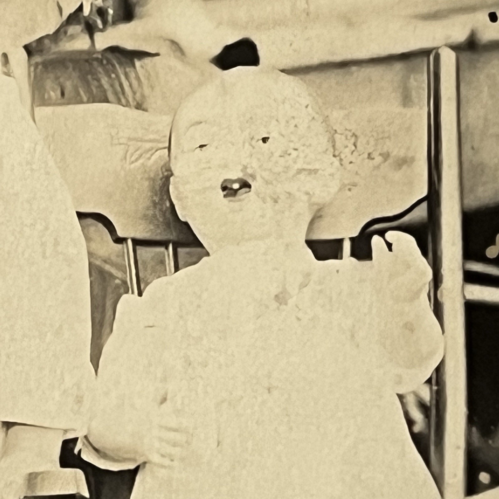 Antique RPPC Real Photograph Postcard Adorable Girl Creepy Weird Spooky Doll