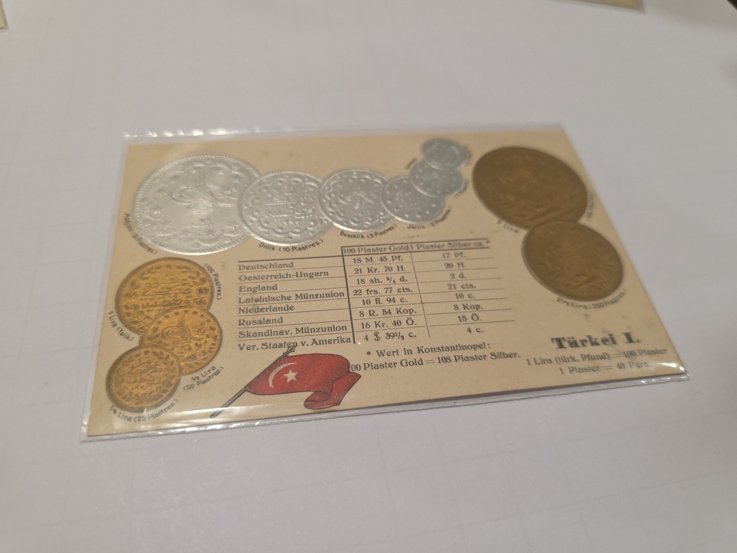Lot Of 6 Embossed Coinage Postcards Rare HTF Collectibles In Sleeves