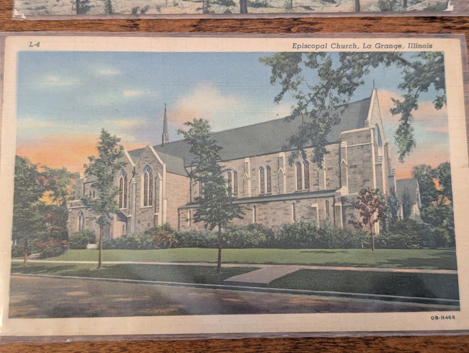 Lot 7 Unused Vintage Postcards Protective Sleeves 1940s Yellowstone Illinois