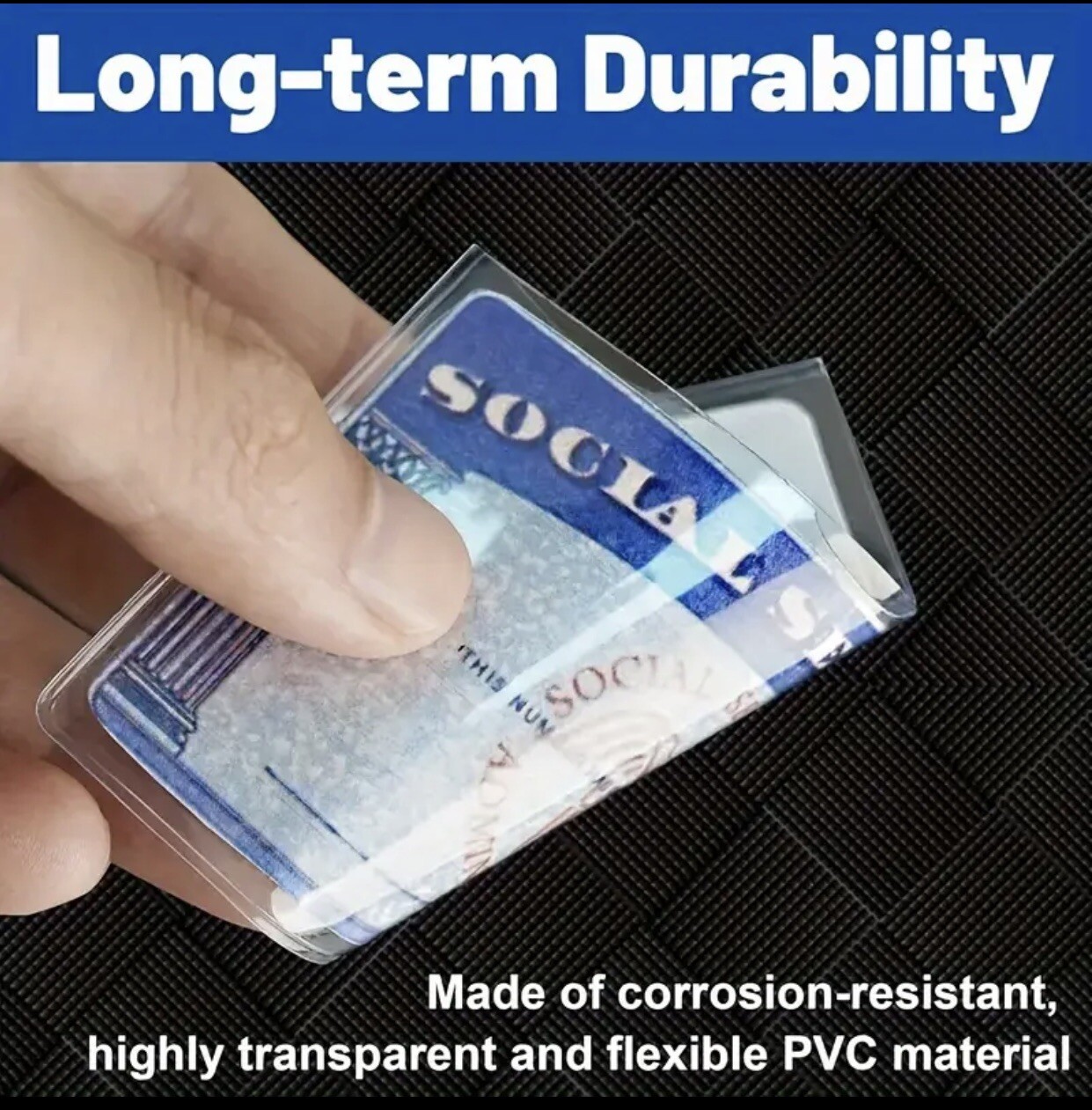1x Social Security Card Protector Sleeve/New Medicare Card Protector Sleeve