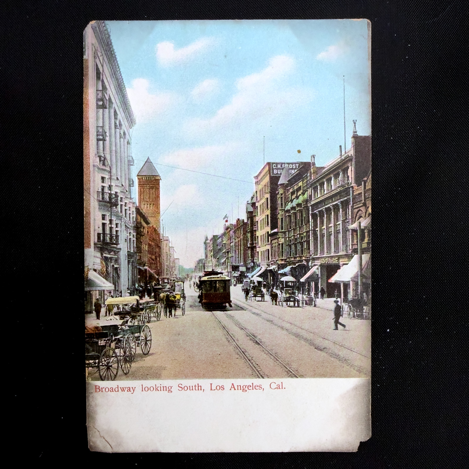 Antique Los Angeles Street View Postcard Lot Broadway Main Spring St CA c1900s