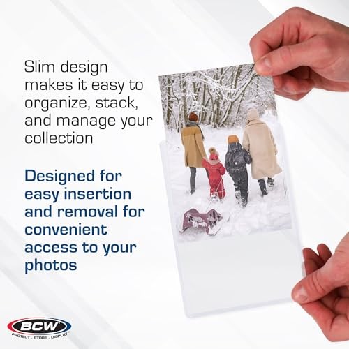 BCW (25) 4×6 Post Card & Photo Topload Holders – Rigid Plastic Sleeves Brand