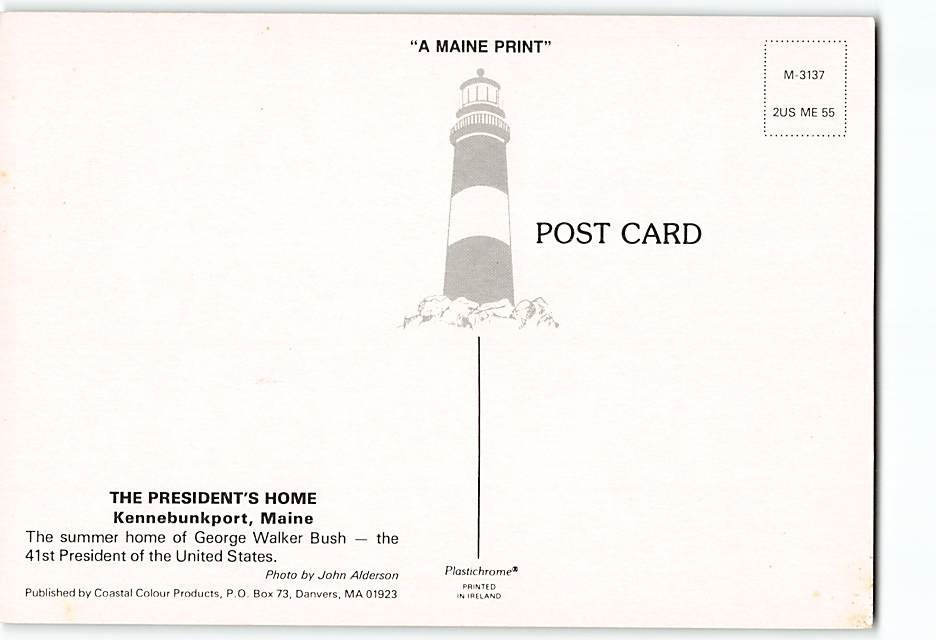 Postcard The Presidents Home Kennebunkport Maine USA