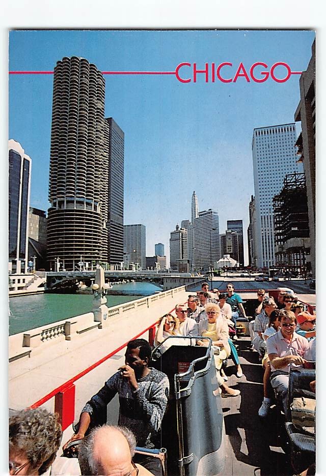 Postcard Touring in Chicago Illinois USA