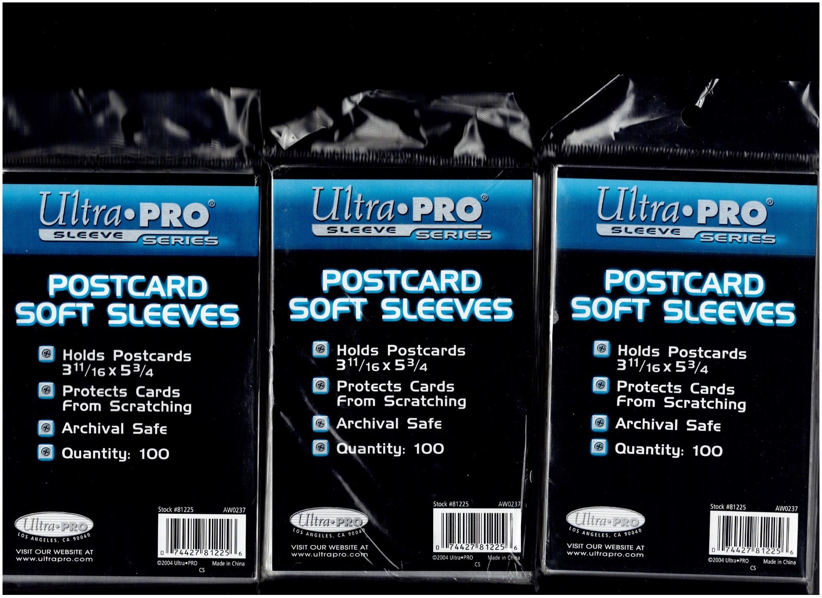 30 packs, Ultra-Pro Postcard Soft Sleeves