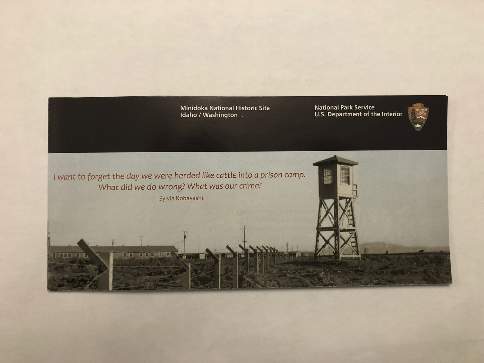 Minidoka National Historic Park Unigrid Brochure Map NPS Newest Version Idaho