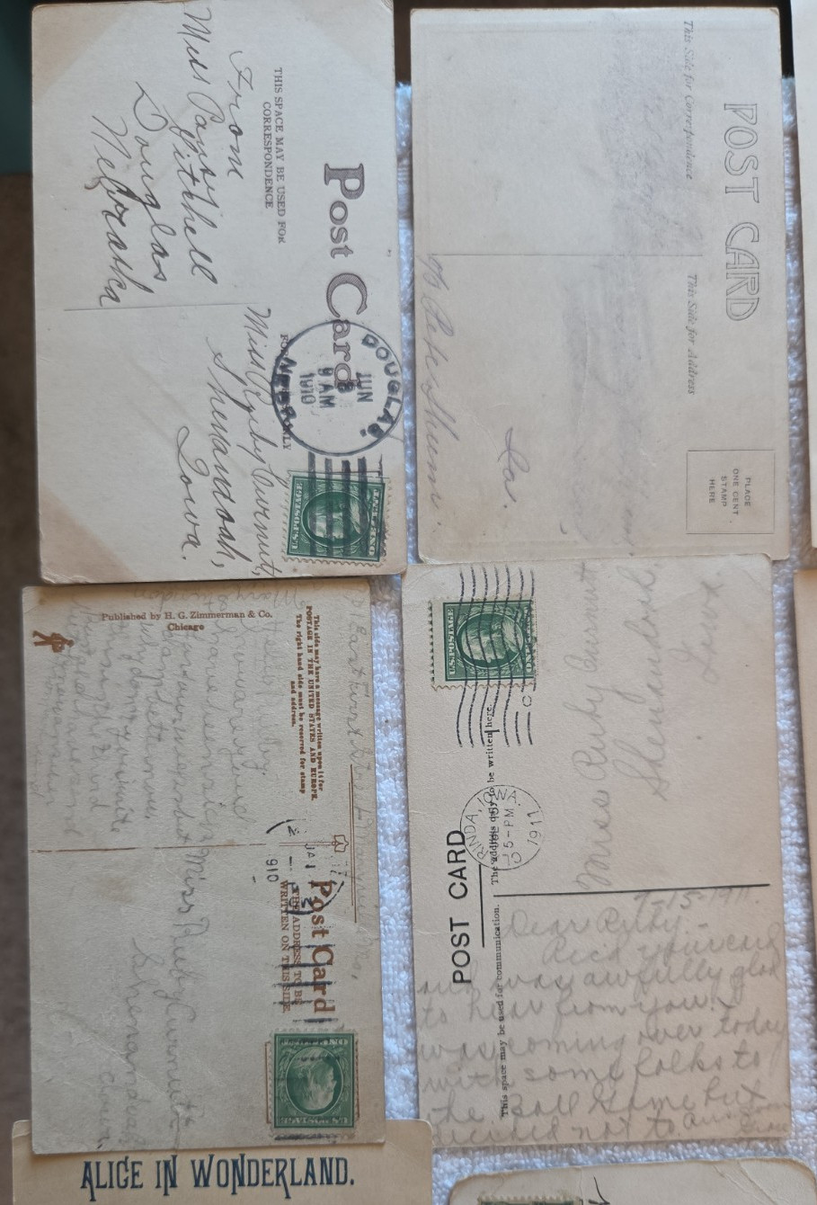 Antique Lot of 16 Souvenir Ladies Women Postcards some postmarked