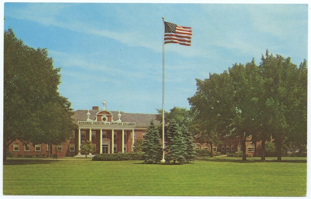 Chicago Unit Il Shriners Hospital Crippled Children Vintage Postcard Illinois