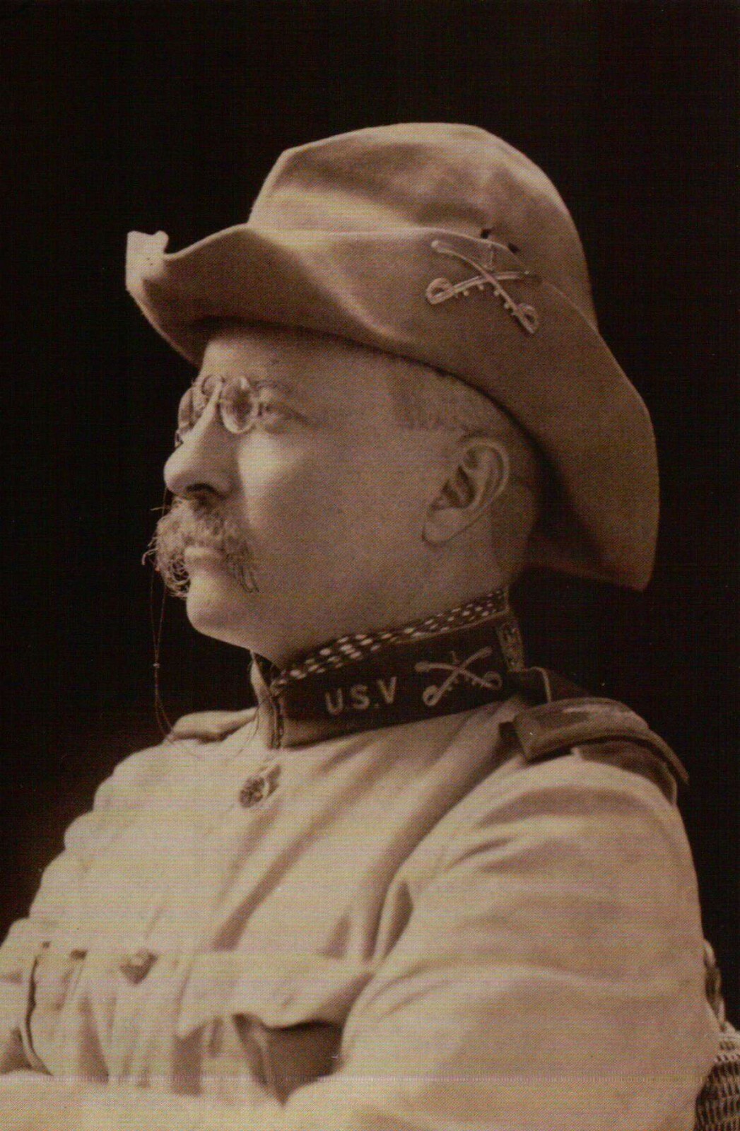 Theodore Roosevelt, President of the United States, Eye Glasses & Hat – Postcard