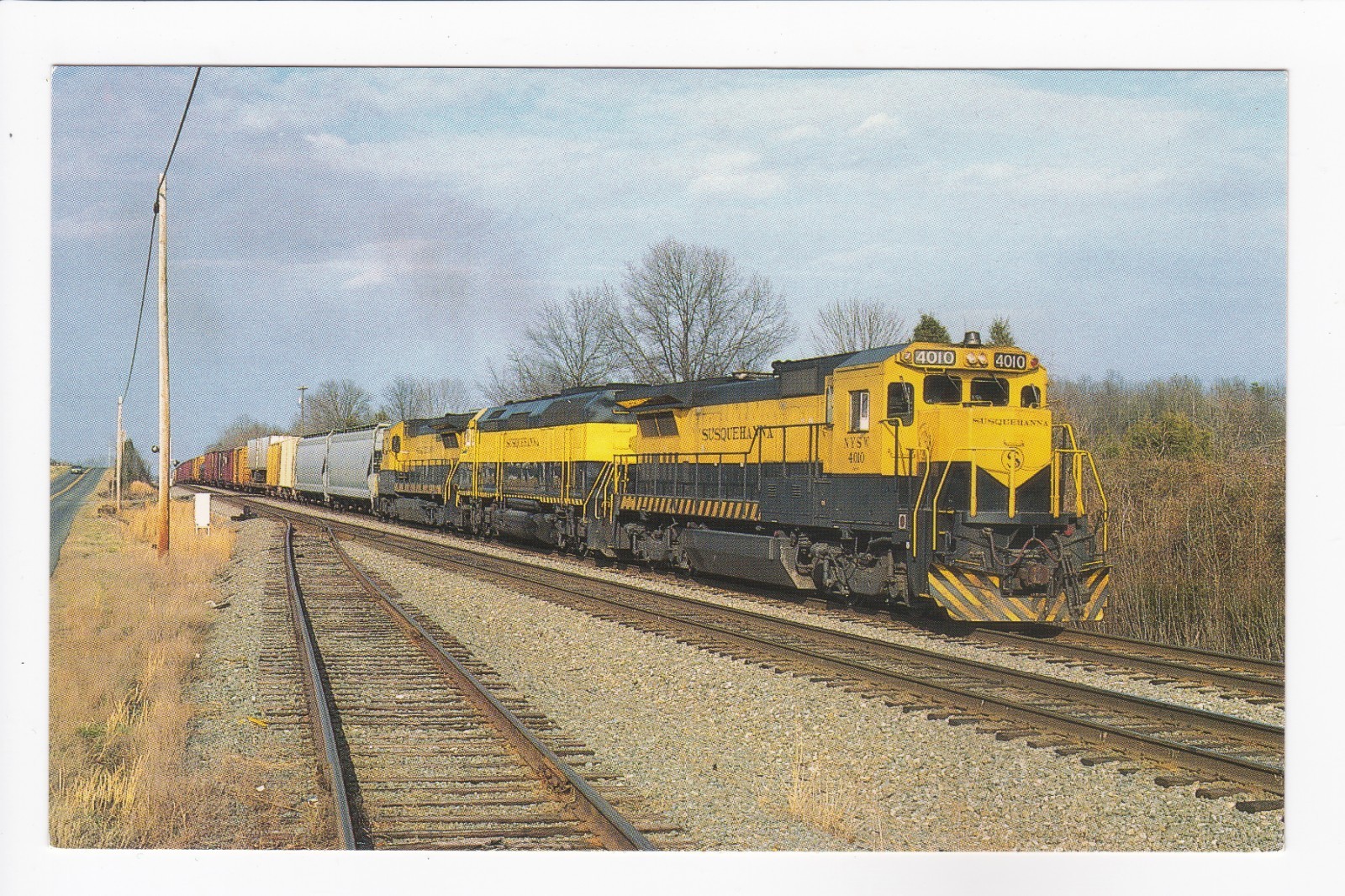 NY Susquehanna Western Railway 8-40B Unit #4010 Remington VA Chrome Postcard