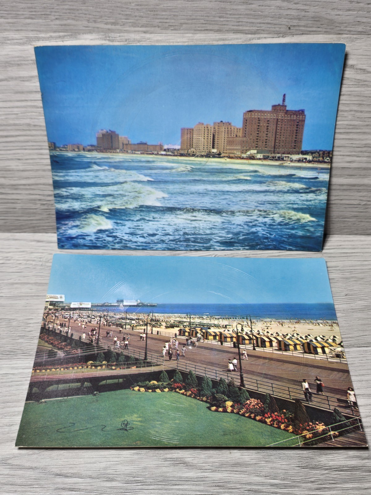 Lot of 2 1950s Atlantic City N.J. Talking Postcards 33 1/3 RPM Records
