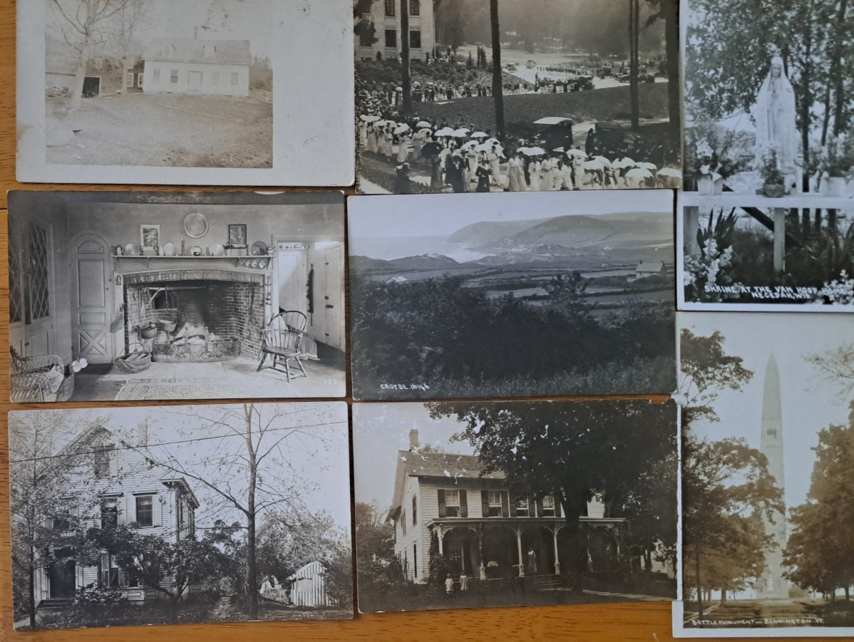 Lot of 12 RPPC REAL PHOTO People Places & Scenes Vintage Postcards