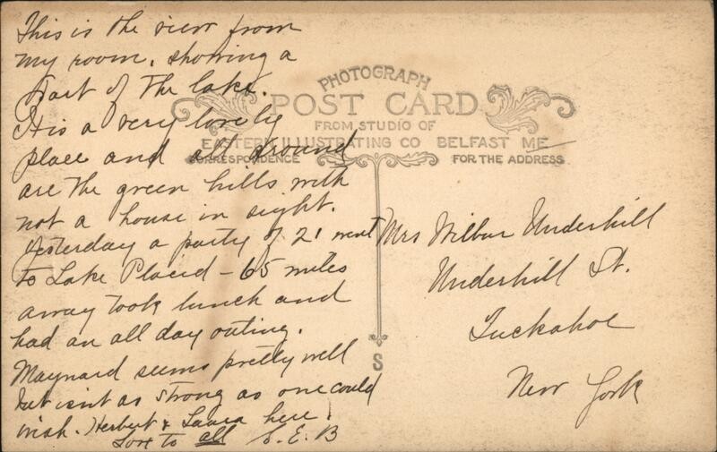Pyramid Lake Maine New York?, NY Original Vintage Real Photo Postcard RPPC