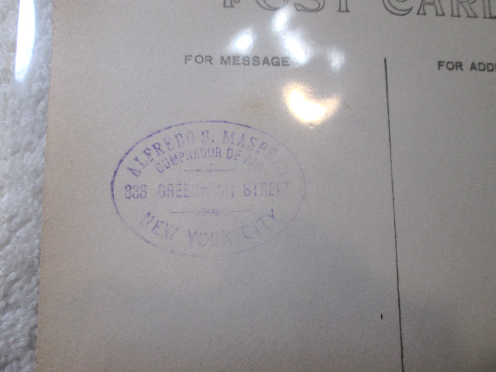 Antique RPPC Alfredo Maspero Garlic Buyer New York Photo Postcard Unused