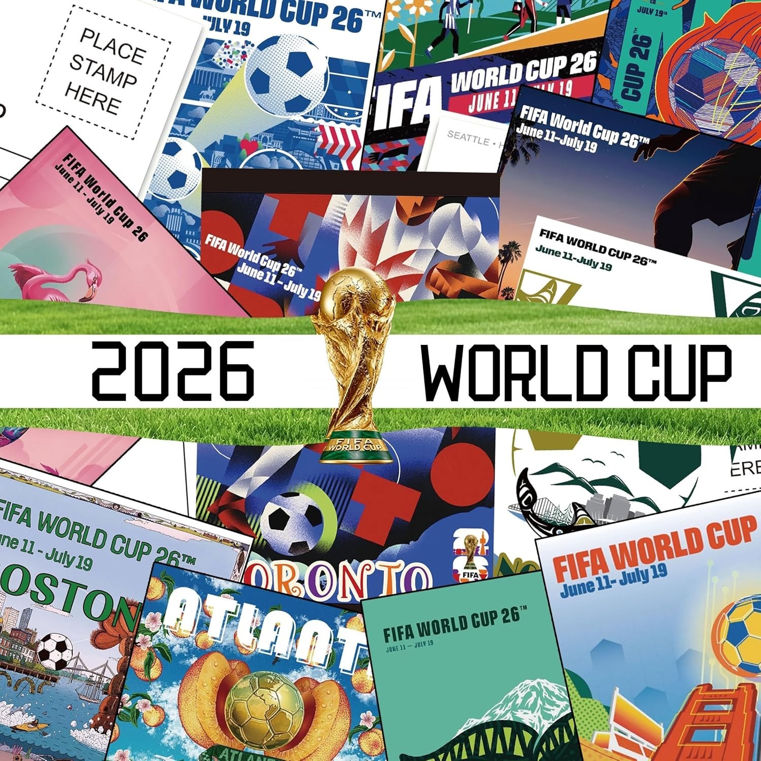 Durable 32-Count 2026 World Cup Postcards – Perfect for Scrapbooking