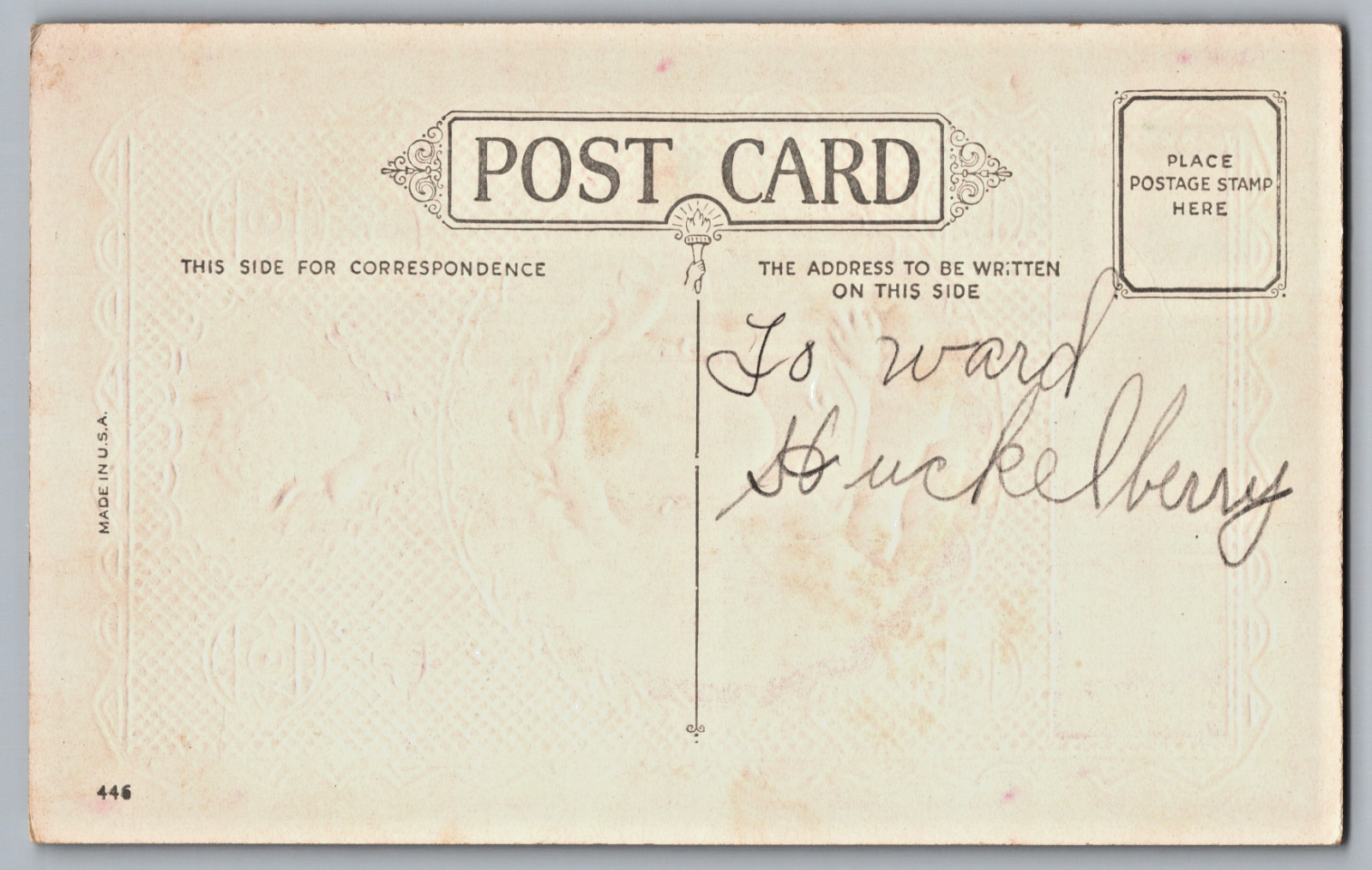 Valentine’s Day Boy Straw Hat Takes A Lot Of Nerve I Love You 1910s Postcard