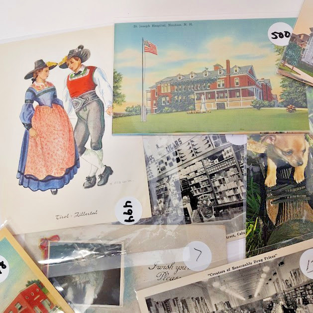 32 Vintage Postcard Lot Linen Real Photo Paper In Sleeves Most Early 1900s-1960s
