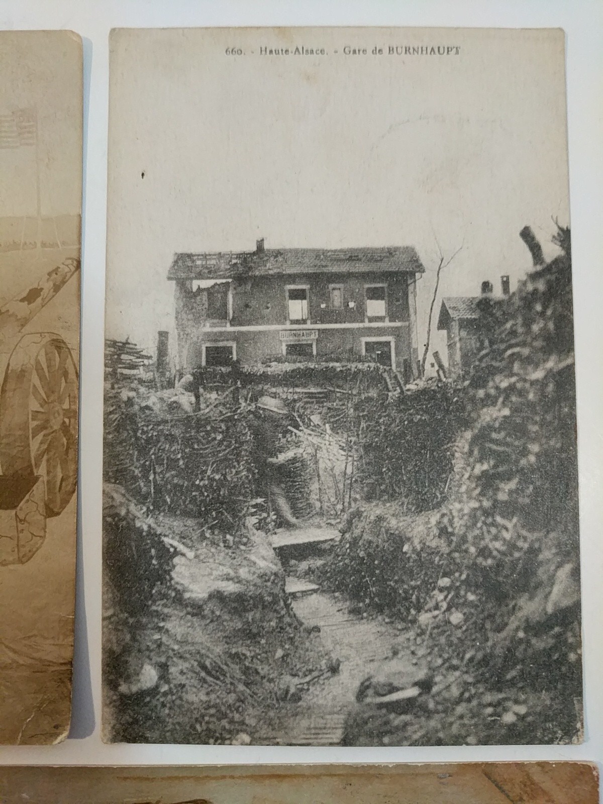 Lot 6 WWI Postcards La Guerre en Argonne Chasers of Africa Burnhaupt Buyer Bonds