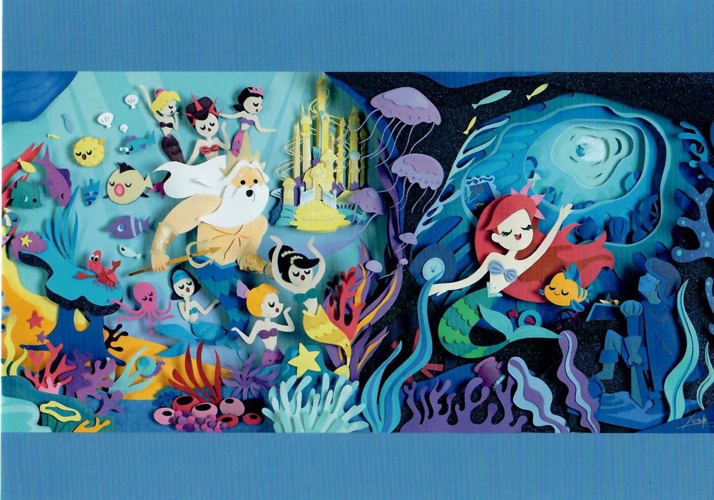 2024 Disney My Home Sea World By Fenway Fan 5×7 Postcard Little Mermaid