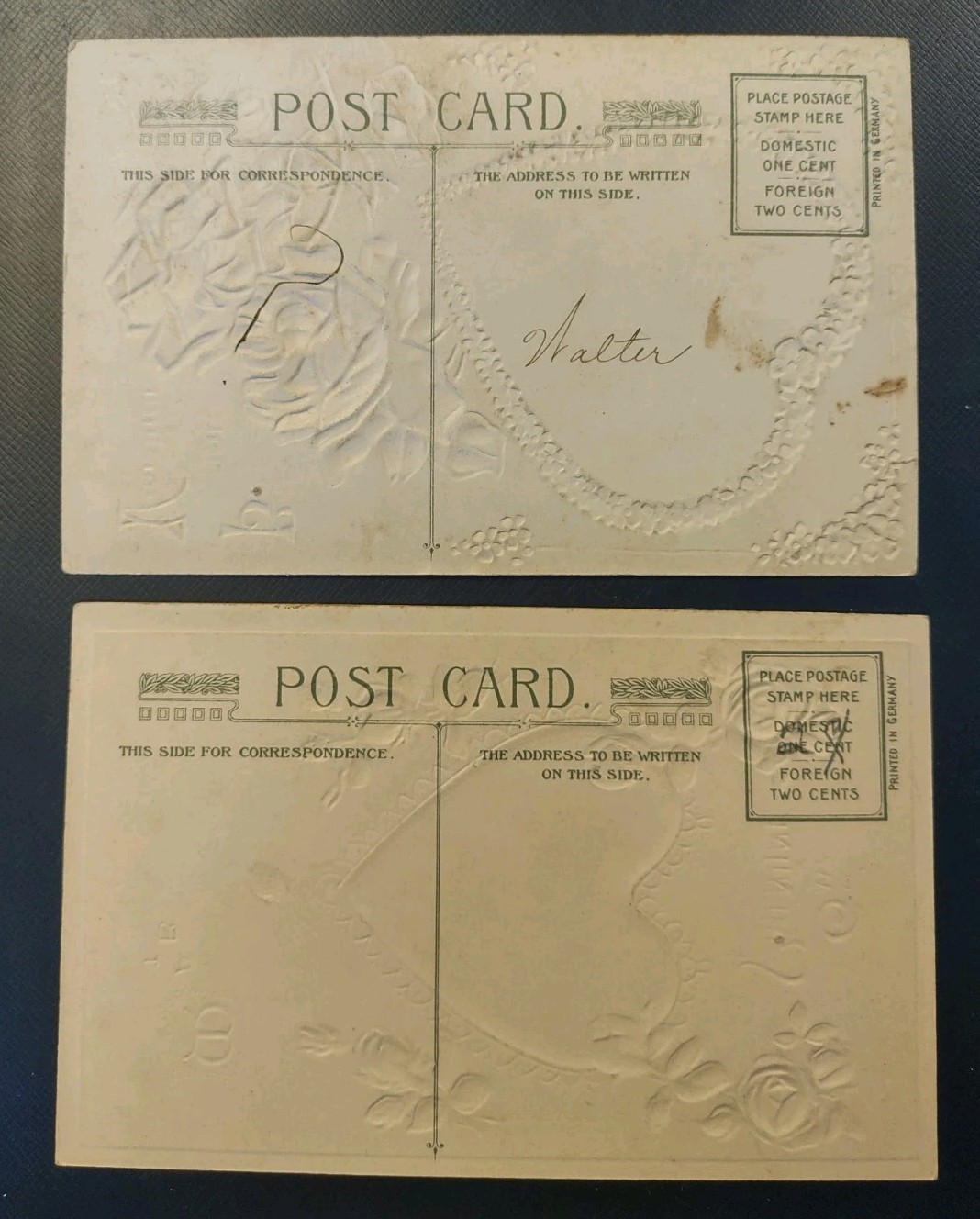 2 1910s Antique Valentine’s Day Postcards John Winsch Valentine Cards