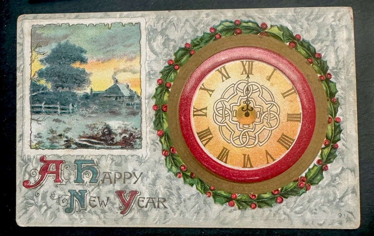 Embossed Victorian Early 1900s Postcards Greetings Floral Antique Vintage Set/10