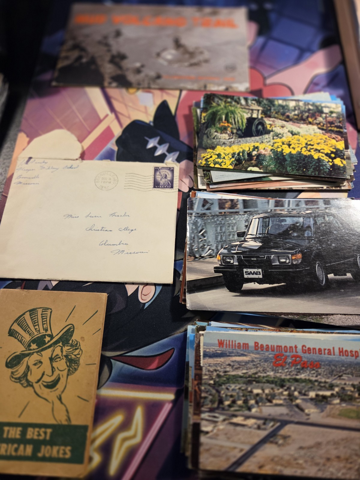 paper ephemera lot Lots Of Postcards The Best American Jokes Vintage Book Mud…