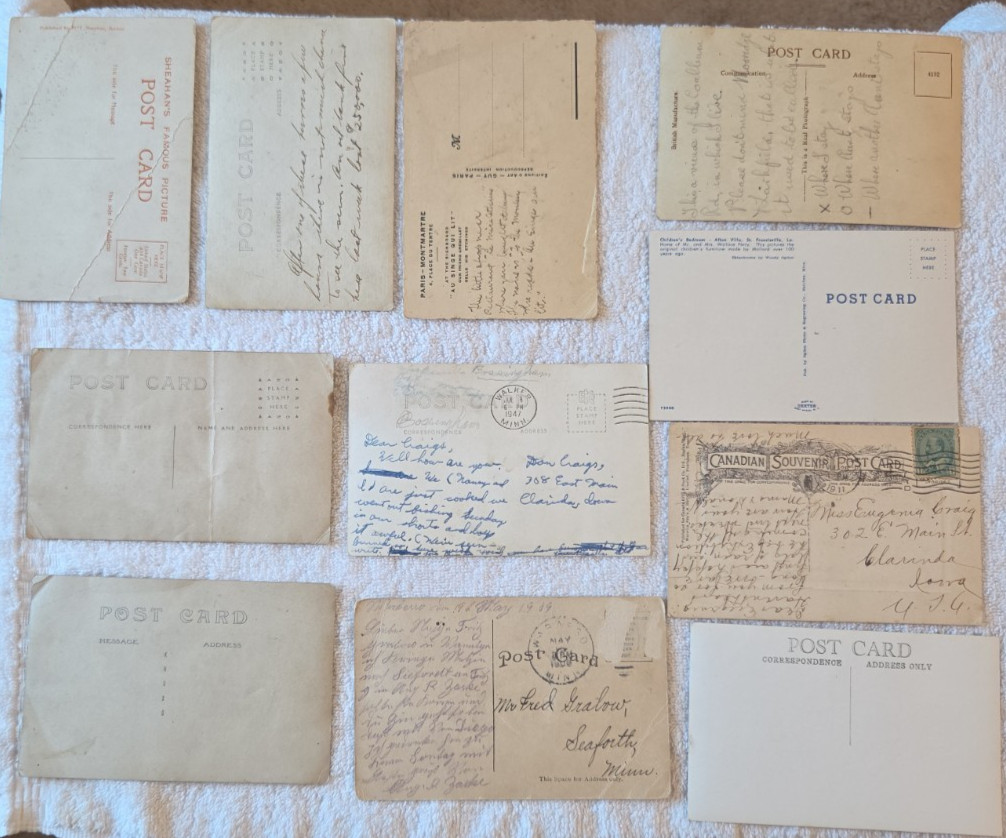 Antique Lot of 11 Souvenir Postcards some postmarked