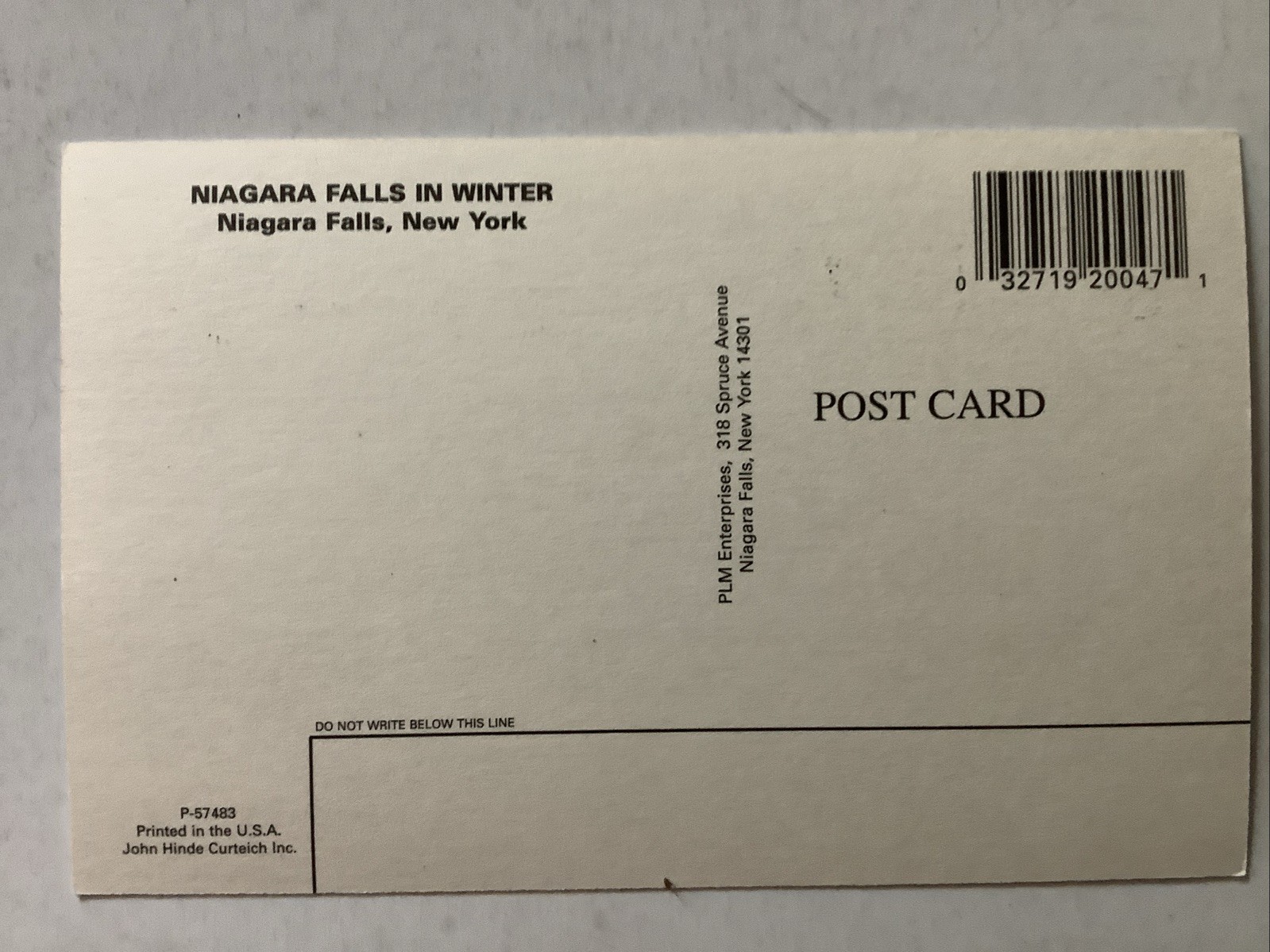 Winter, Niagara Falls United States Postcard