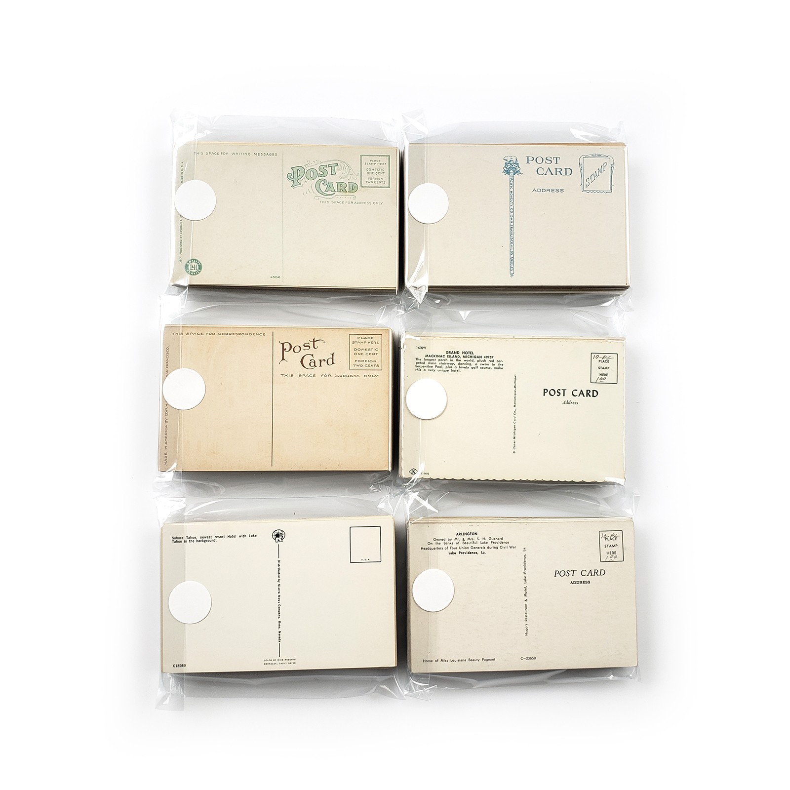 60 Unused Vintage Postcards Lot – Unposted Random Blank Midcentury Travel Views