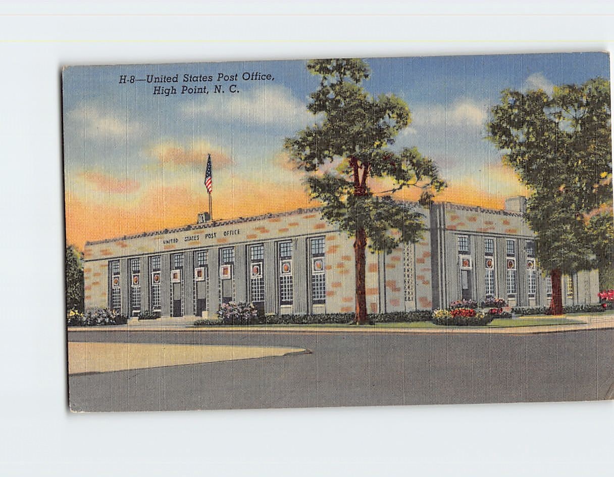 Postcard United States Post Office High Point North Carolina USA