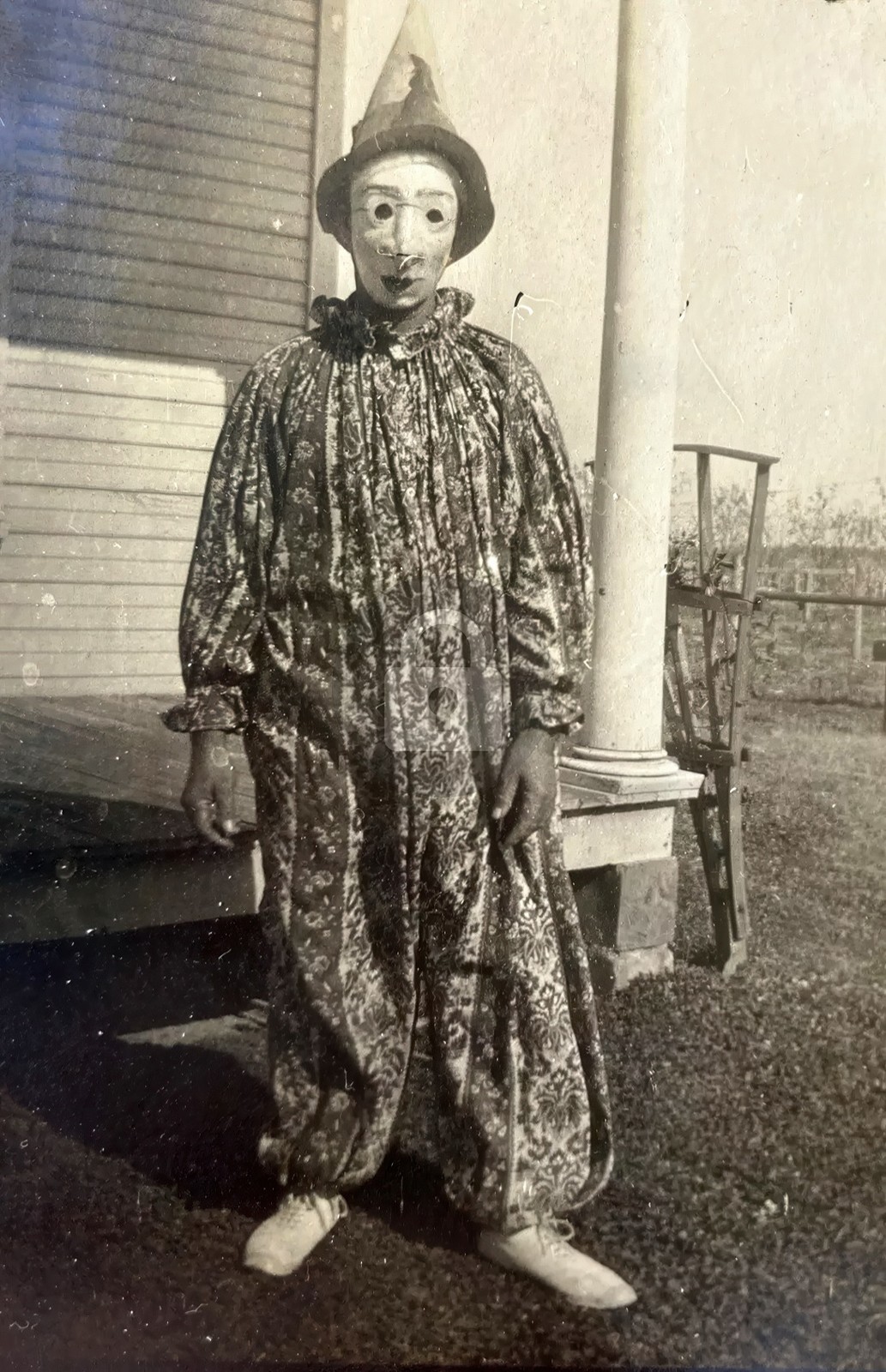 Creepy Clown RPPC c1910 Photo Postcard COPY