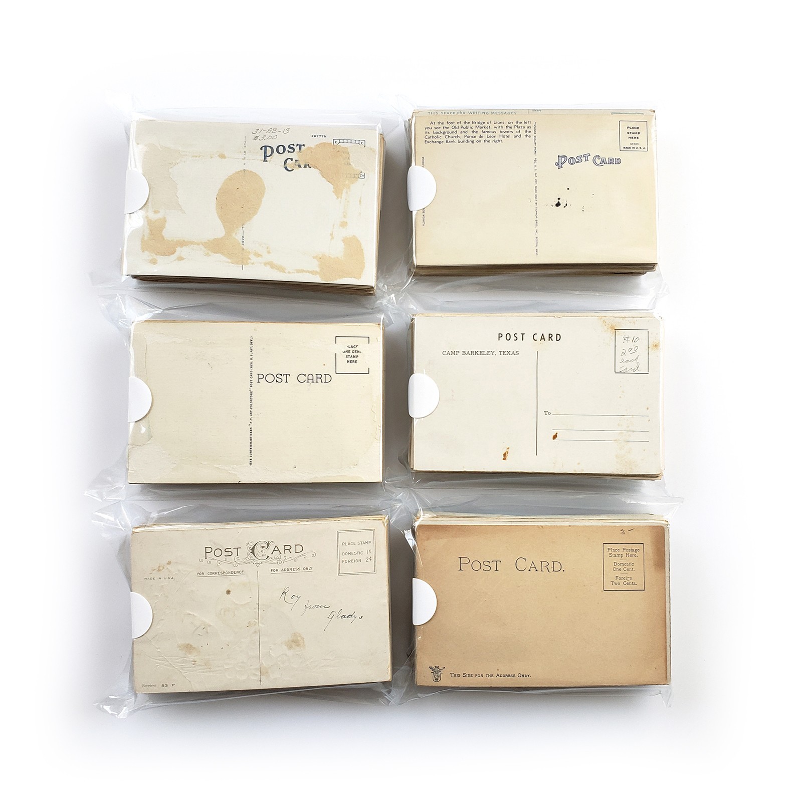 75 Damaged Postcards Lot – Junk Journal Decoupage Unposted Vintage Craft Project