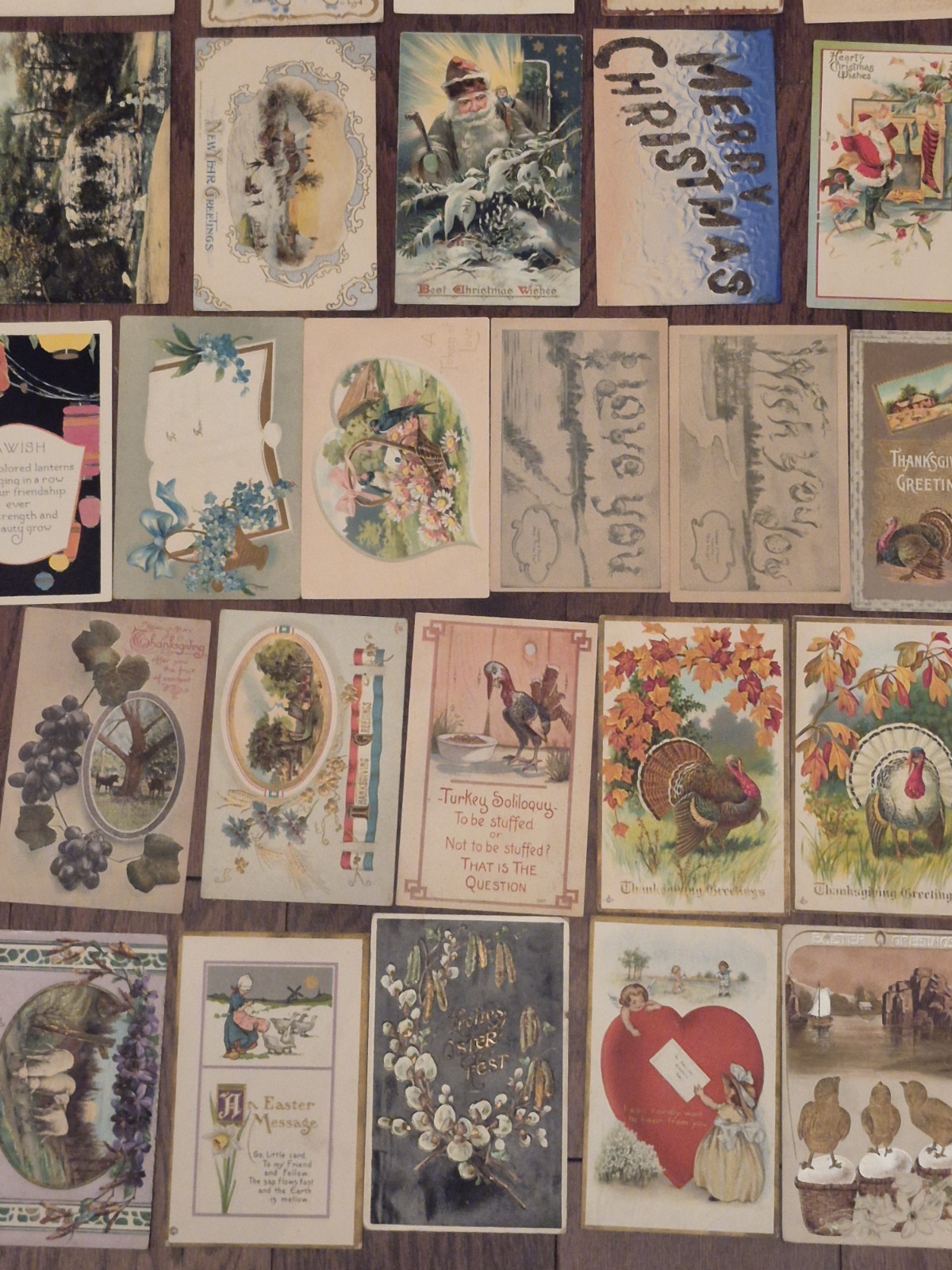 Vintage Postcard Lot Christmas, Easter, Santa’s, Patriotic, Valentine’s day