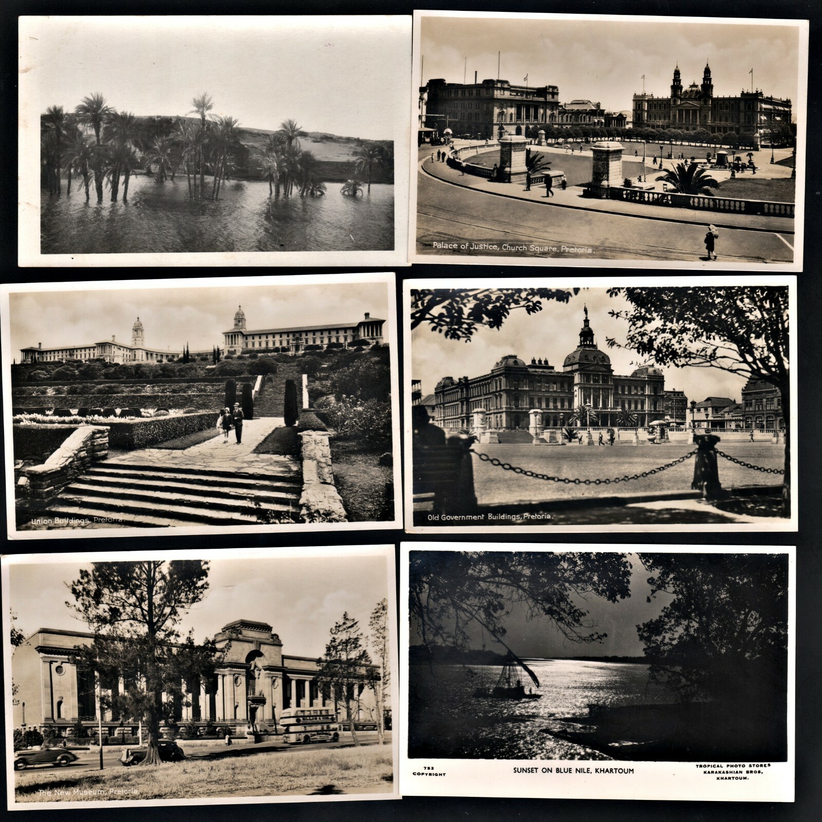 RPPC Lot of 36 African Postcards Cairo Pretoria Khartoum Sudan Kimberley